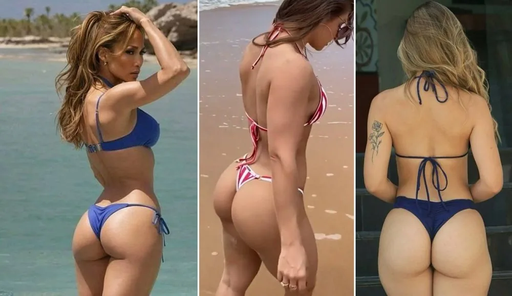 Confident women with firm, lifted Brazilian curves at the beach